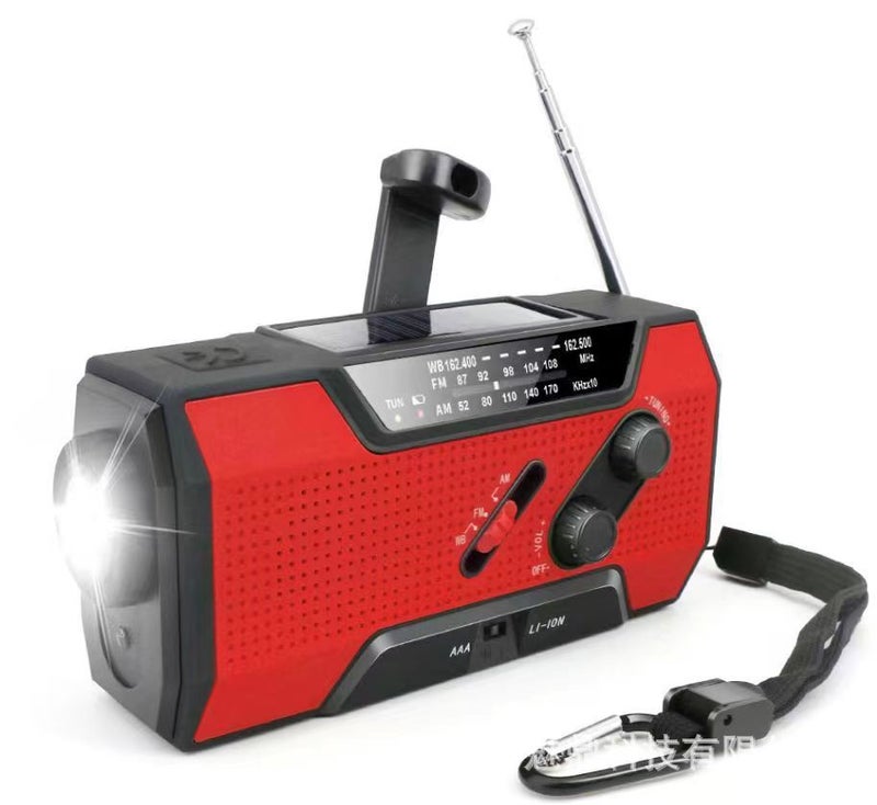 Popular Outdoor Emergency Portable Radio Multi-Function Solar Hand-Cranked Power Generation Radio - Image 1